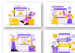 18 Cashback Vector Illustration