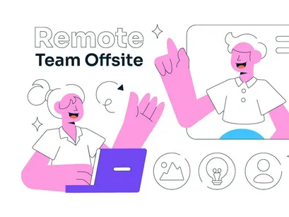 10 Remote Team Offsite Illustration