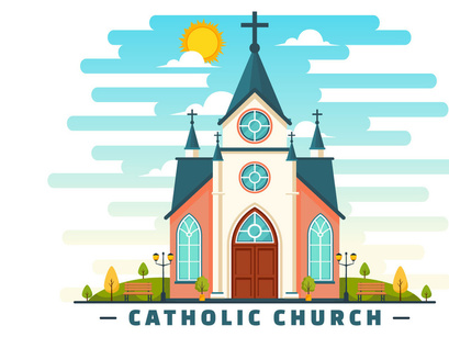 11 Cathedral Catholic Church Illustration