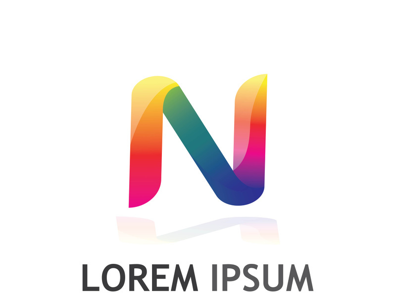 initial letter N logo with modern concept.