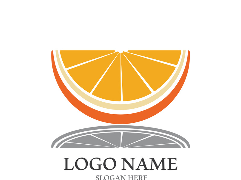 Orange logo design vector icon illustration design