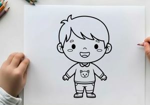 Crying toddler boy in pajamas vector illustration