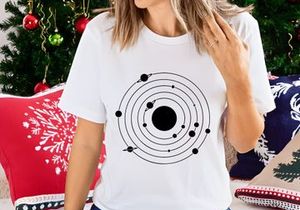 Solar System Illustration, Planets Orbiting Sun, Space Science Icon