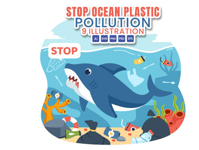 9 Stop Ocean Plastic Pollution Illustration