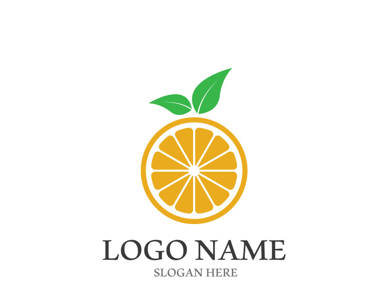 Orange logo design vector icon illustration design