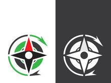 Compass logo template vector icon illustration design