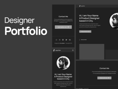 Dark Designer Portfolio – Figma Template