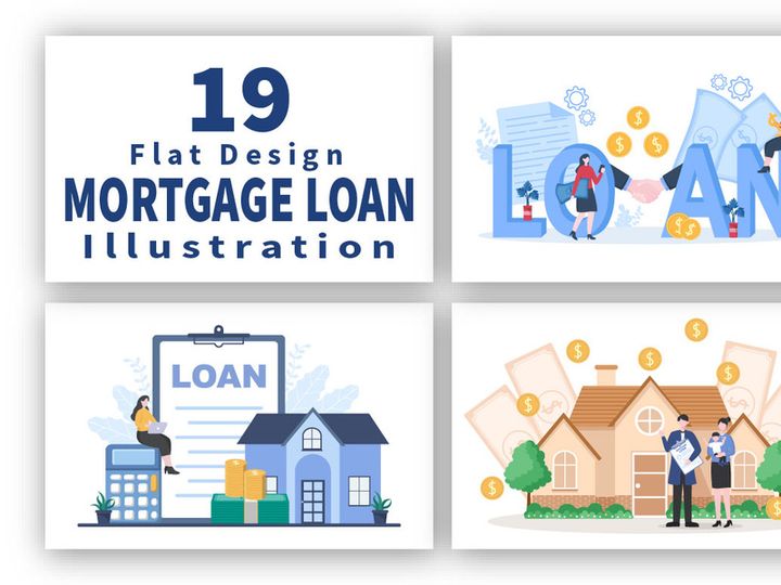 19 Mortgage Loan Debt Instruments Vector illustration