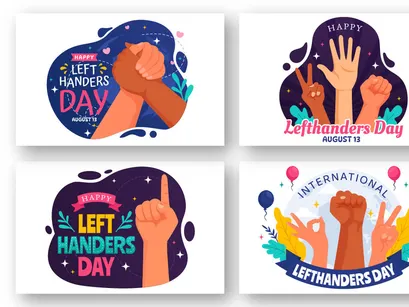 13 Happy Left Handers Day Illustration