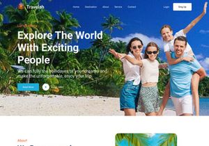 Travelah - Tour & Travel Website Landing page