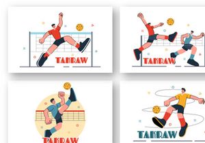 9 Sepak Takraw Sports Illustration