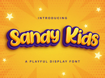 Sandy Kids - Playful Display Font preview picture