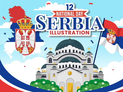 12 Serbia National Day Illustration