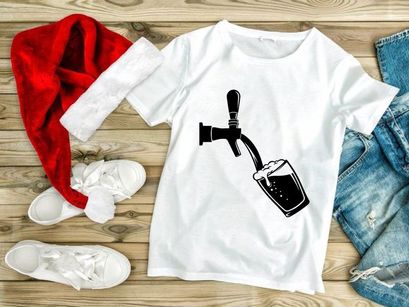 Beer Pouring from Tap Silhouette