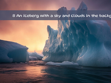 An iceberg with a sky and clouds in the background preview picture