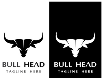 Bull head horns logo design. preview picture