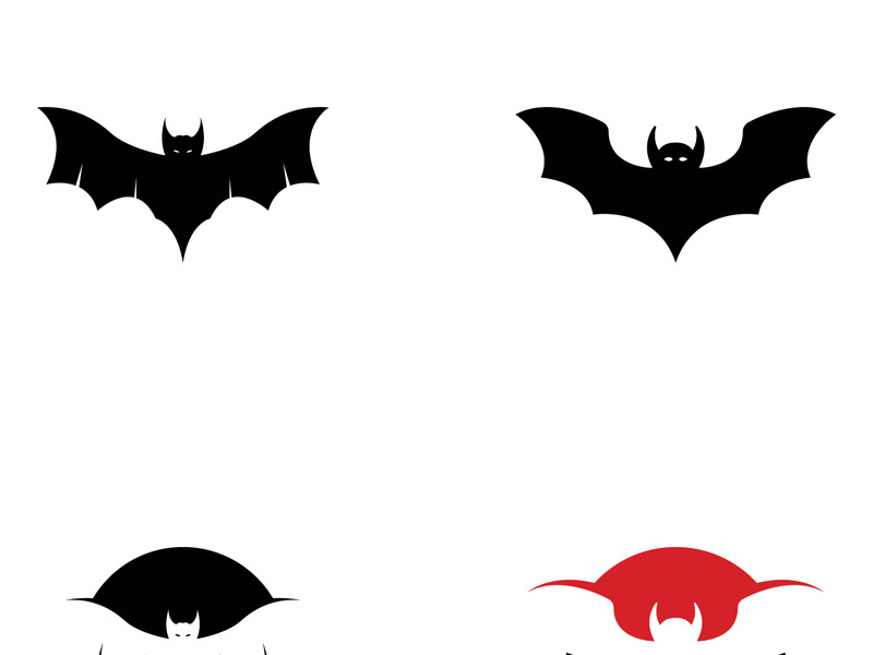 creative night bat silhouette logo.