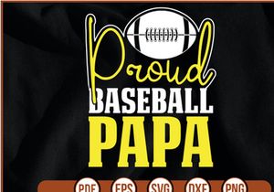 proud baseball papa t shirt Design