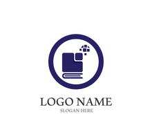Digital book logo technology vector icon design