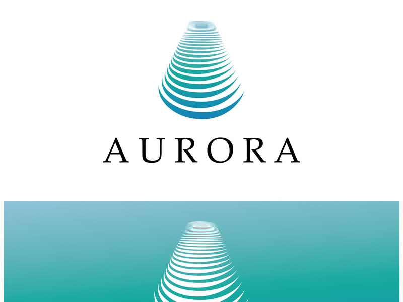 aurora logo design icon illustration vector template