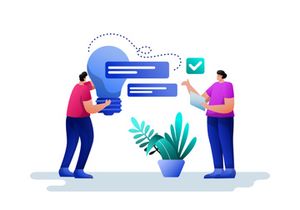 Project Report Flat Illustration