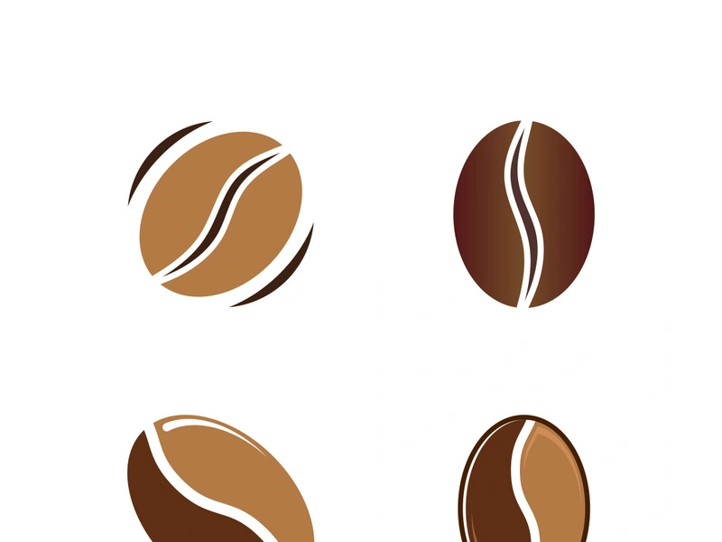 Coffee bean icon vector illustration template