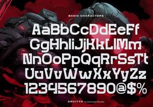 Arvitto | Futuristic Typeface