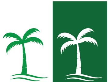 Summer palm tree logo design. preview picture