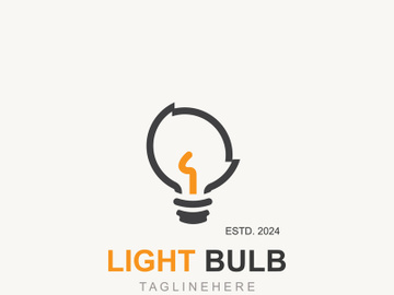 Light bulb creative lamp logo icon and business design bulb digital technology smart idea preview picture