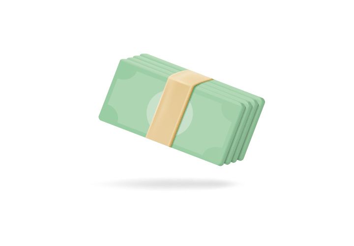 3D Business Vector Icon render with blender style