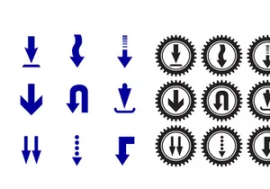 Sticker arrows printable set