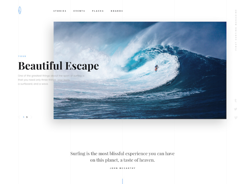 PSD template for surfers