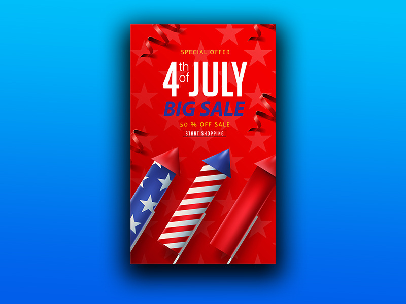 USA Independence Day Sale Banner 05