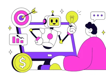 10 AI Marketing Vector Illustration