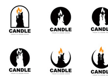 Candle Logo Vector Desain