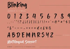 Blinking - Handwritten Font