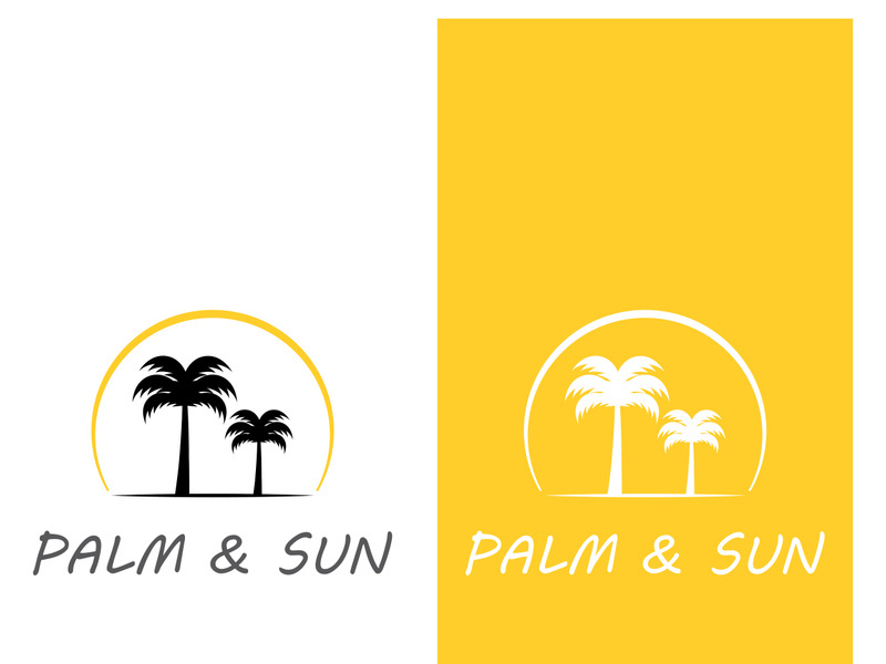 Unique and modern arabian palm tree logo design.