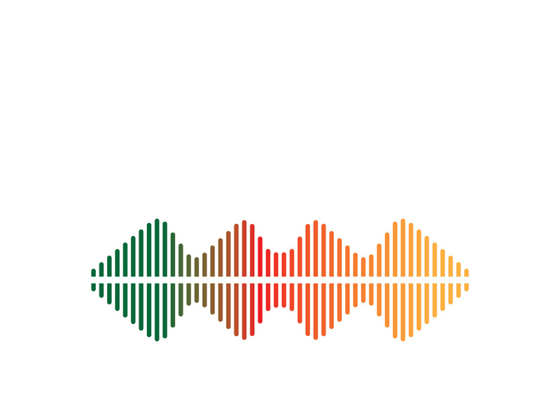 Sound waves vector illustration design template