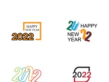 happy new year 2022 vector illustration design template