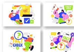 10 Fact Check Vector Illustration