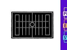 American football field diagram with yard lines and markings