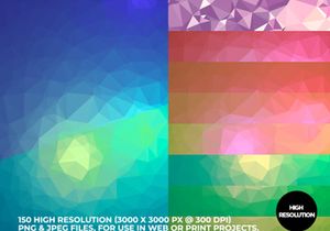 150 Geometric Triangle Backgrounds
