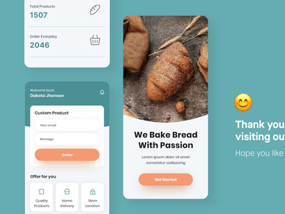 Tostar - Order Bread Mobile App Light Mode