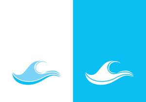 Wave beach vector illustration design logo