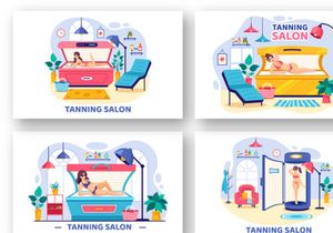 10 Tanning Salon Illustration
