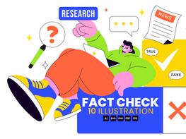 10 Fact Check Vector Illustration preview picture