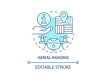 Aerial imaging turquoise concept icon preview picture