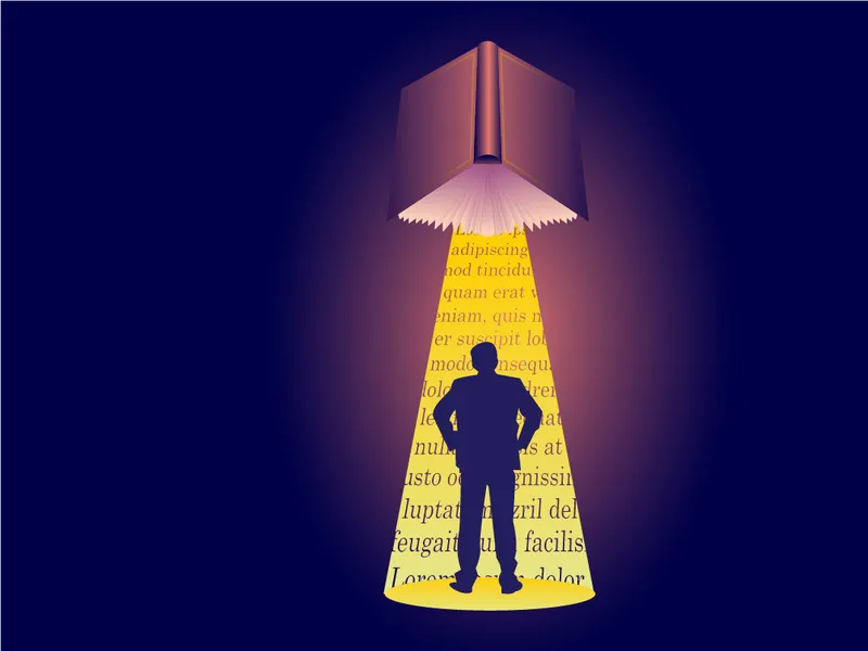 a book light a street for man