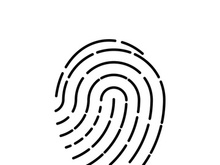 Digital fingerprint vector illustration logo icon
