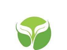 Logos of green tree leaf ecology nature element vector